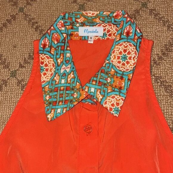 Marabelle sleeveless button down NWOT S - Picture 2 of 4